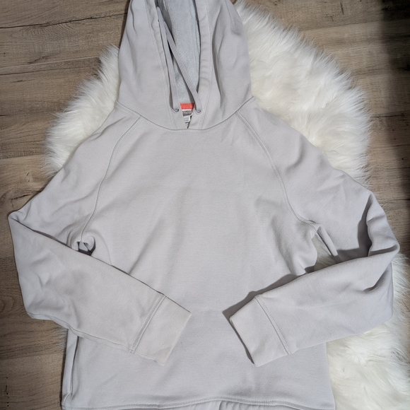 Diadora Sweaters - Diadora Light Gray and Coral Hoodie